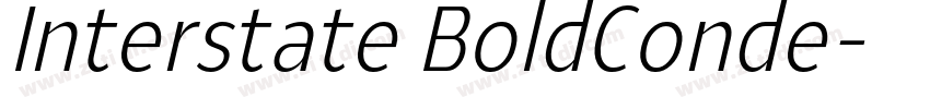 Interstate BoldConde字体转换